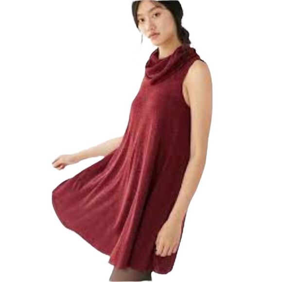 BDG Dresses & Skirts - Urban Outfitters BDG cowl neck swing dress burgundy size medium